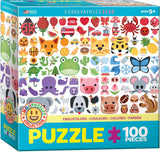 Emoji Colors 100 Pieces Puzzle