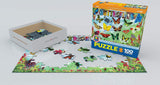 Garden Butterflies 100 Pieces Puzzle