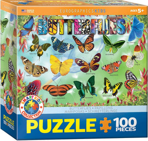 Garden Butterflies 100 Pieces Puzzle