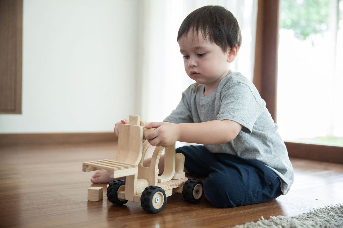 PlanToys Forklift — Wooden Toy Vehicle