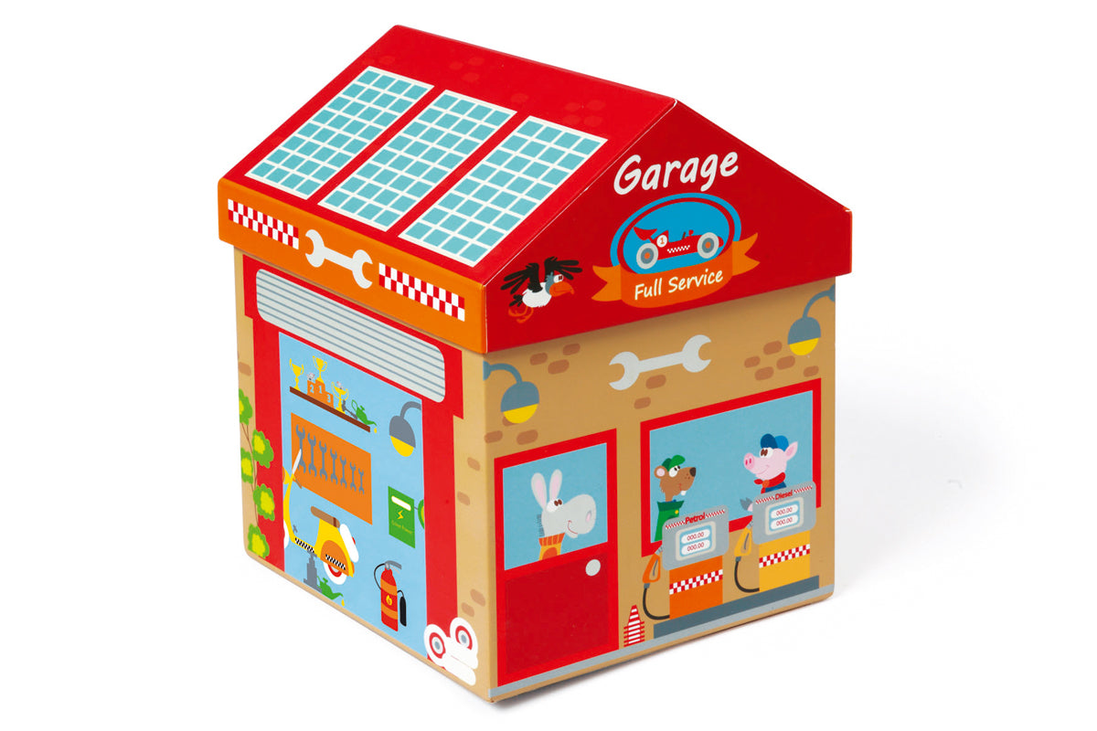 Play Box Garage 2-In-1 - Mix + Play
