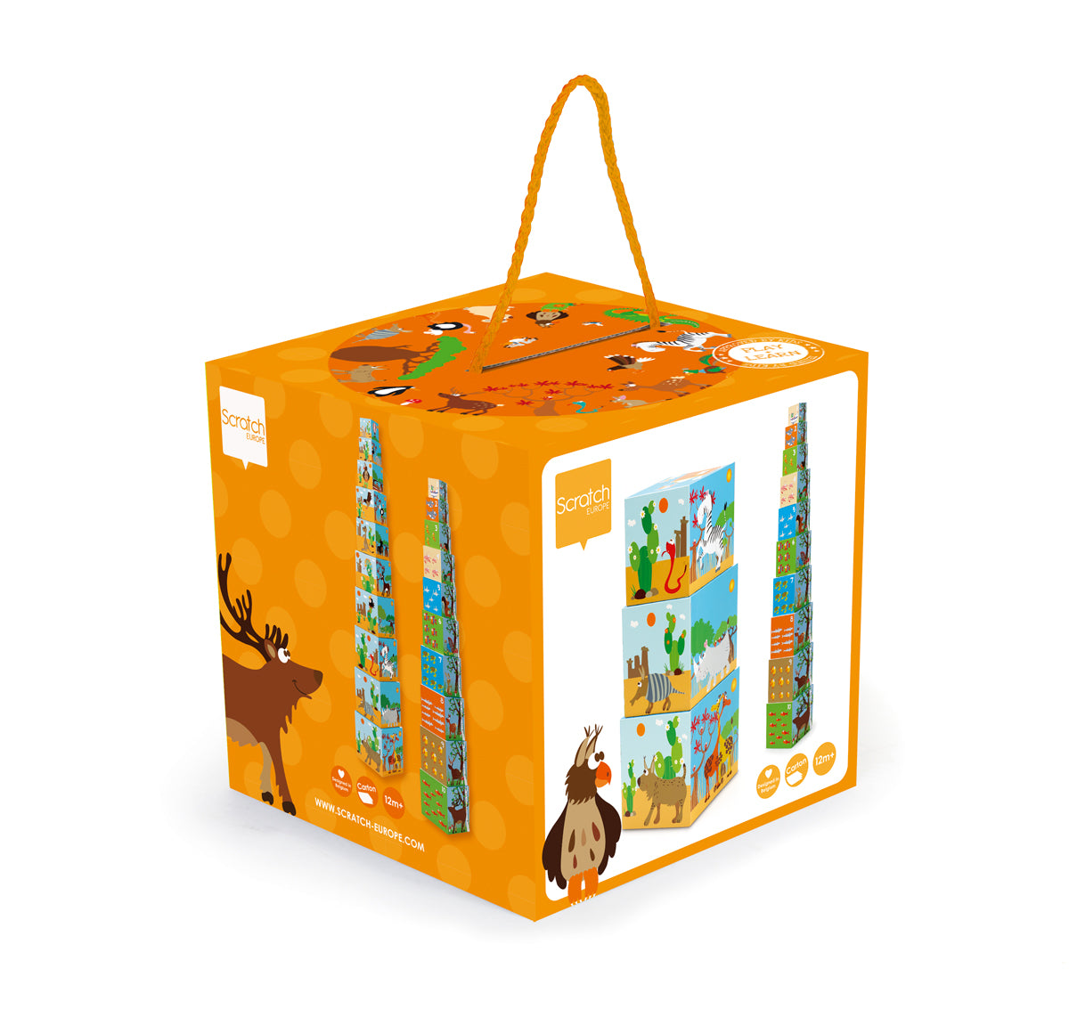 برج التراص من حيوانات العالم 10 قطع - جامبو