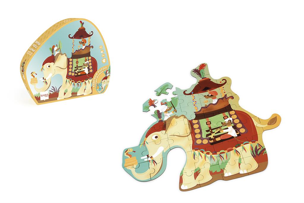 Elephant Contour Puzzle 37 Pieces