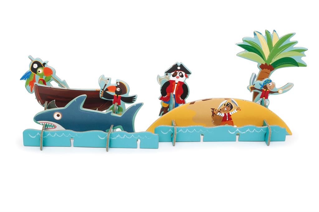 36 قطعة: قرصان ثلاثي الأبعاد