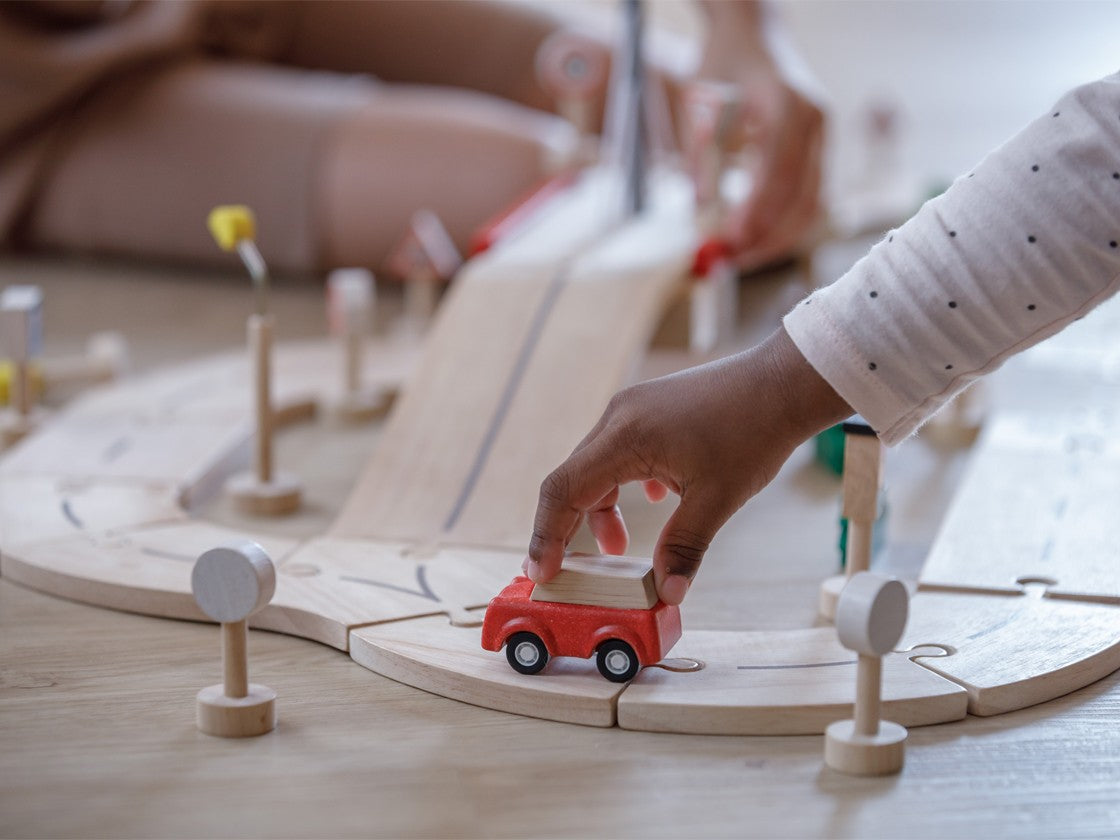 PlanToys Road System — Wooden Track Set