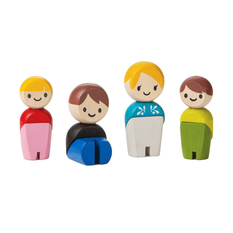 PlanToys Family II — European Family | Wooden Doll Set