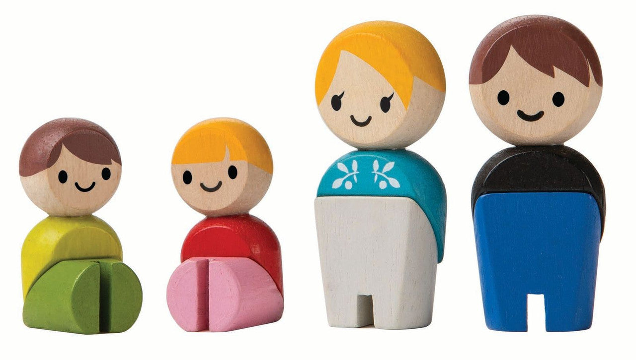 PlanToys Family II — European Family | Wooden Doll Set