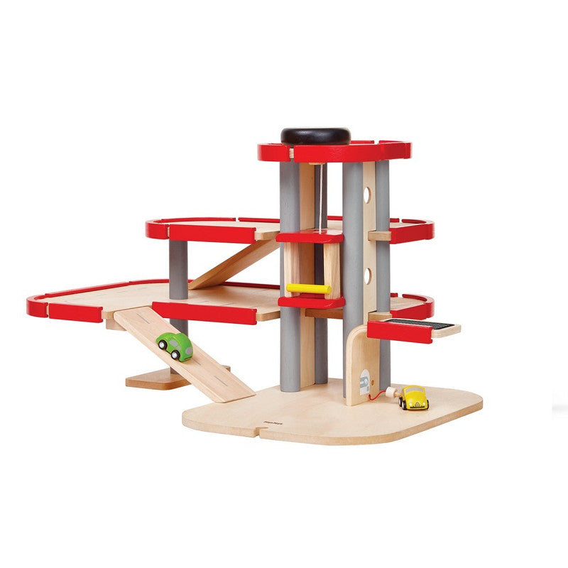 PlanToys Parking Garage — Wooden Play Set