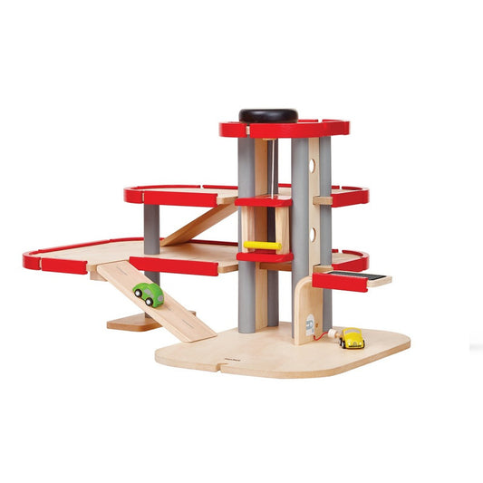 PlanToys Parking Garage — Wooden Play Set
