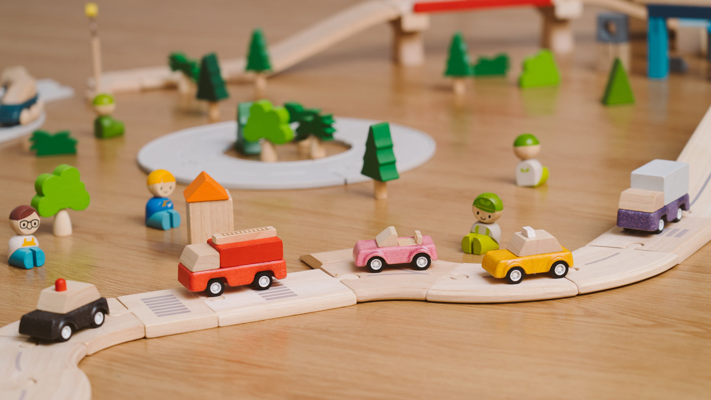 PlanToys PlanWorld Vehicle Series — 5 Wooden Toy Vehicles