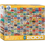 Volkswagen Groovy Bus 2000 Pieces Puzzle