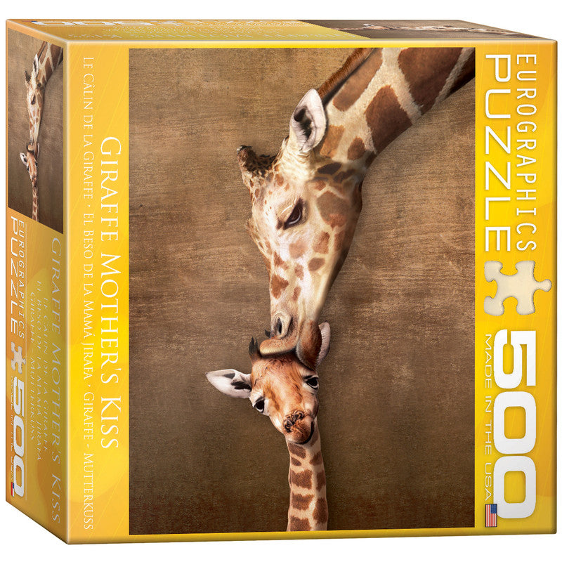 Giraffe Motherâ€™S Kiss 500 Pieces Puzzle