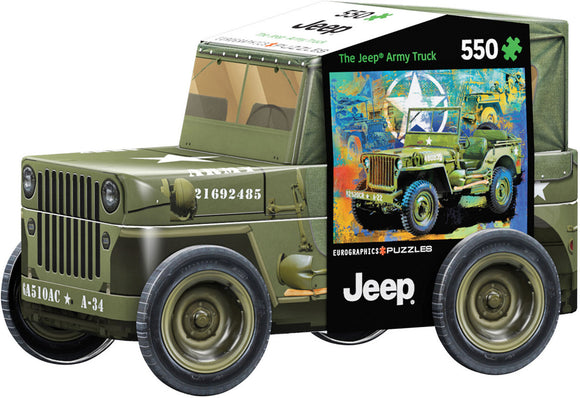 Military Jeep 550 Piece Puzzle In A Collectible Tin