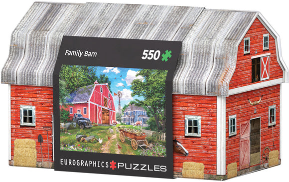 Family Farm 550 Piece Puzzle In A Collectible Tin