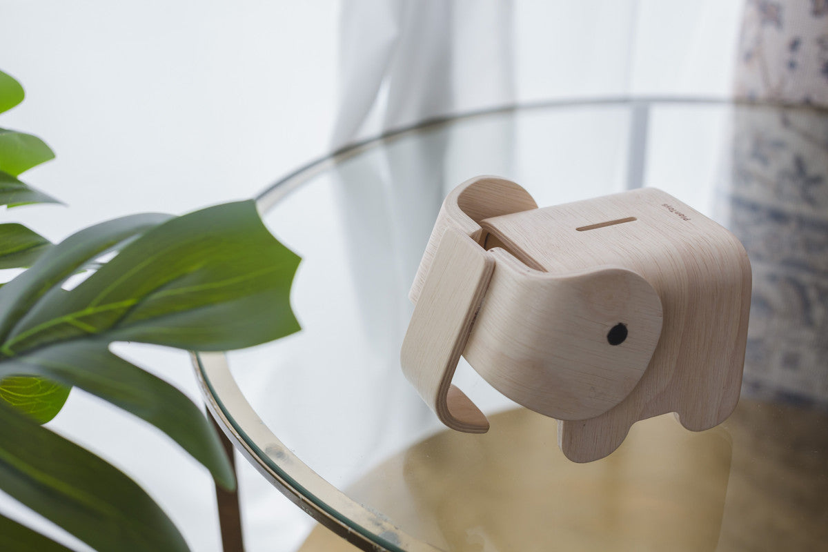 PlanToys Elephant Bank — Wooden Piggy Bank