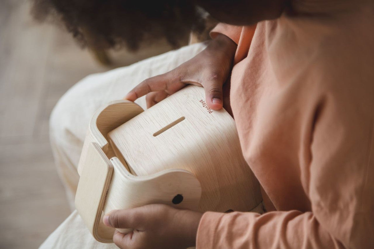 PlanToys Elephant Bank — Wooden Piggy Bank