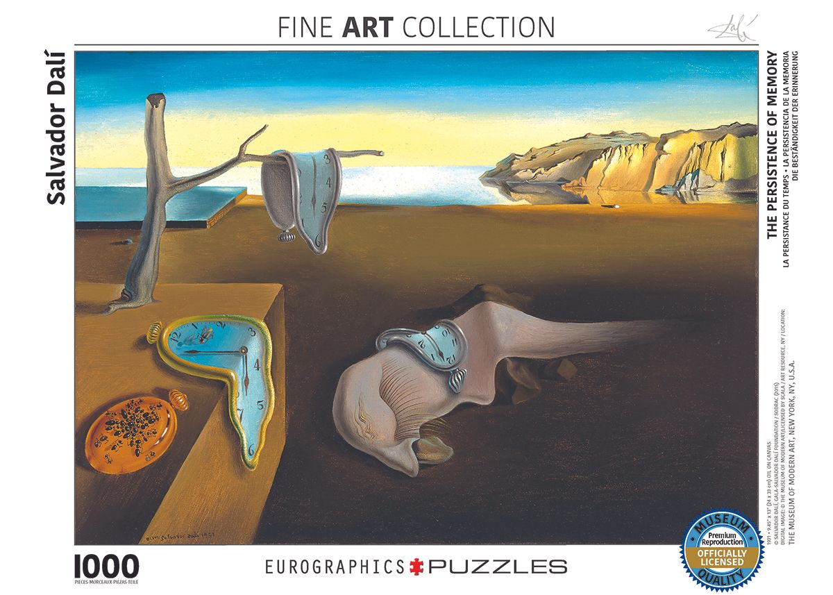 لغز ثبات الذاكرة من تأليف سلفادور دالي مكون من 1000 قطعة
