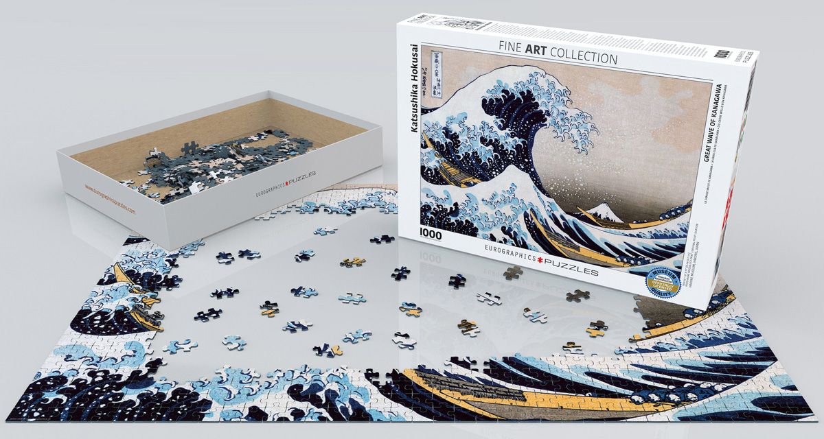 Great Wave Of Kanagawa By Katsushika Hokusai 1000 Pieces Puzzle