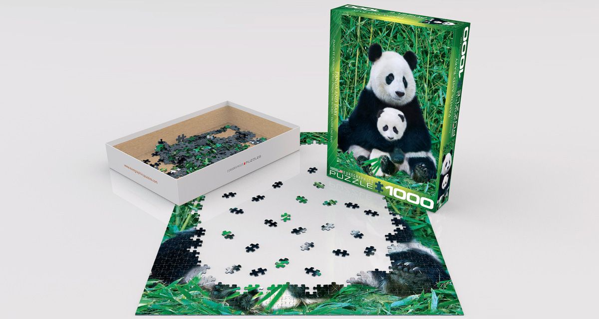 Panda Bear & Baby 1000 Pieces Puzzle