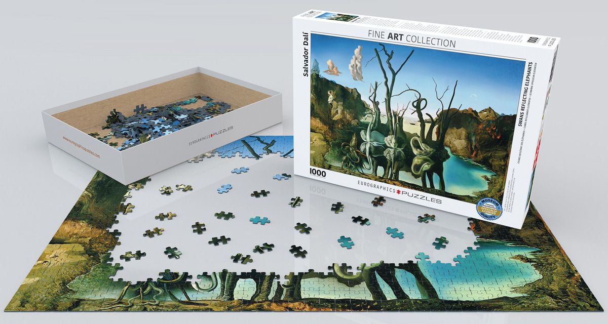 Swans Reflection Elephants 1000 Pieces Puzzle