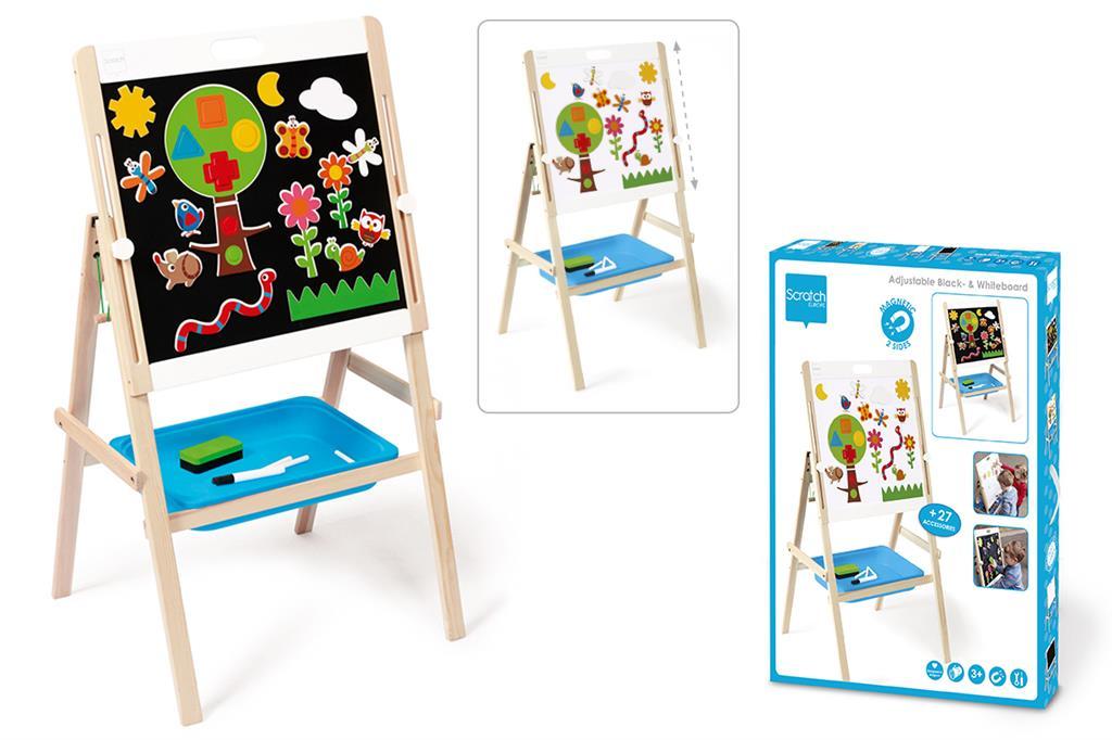 2 Sided Easel (Magnetic Black & Whiteboard)