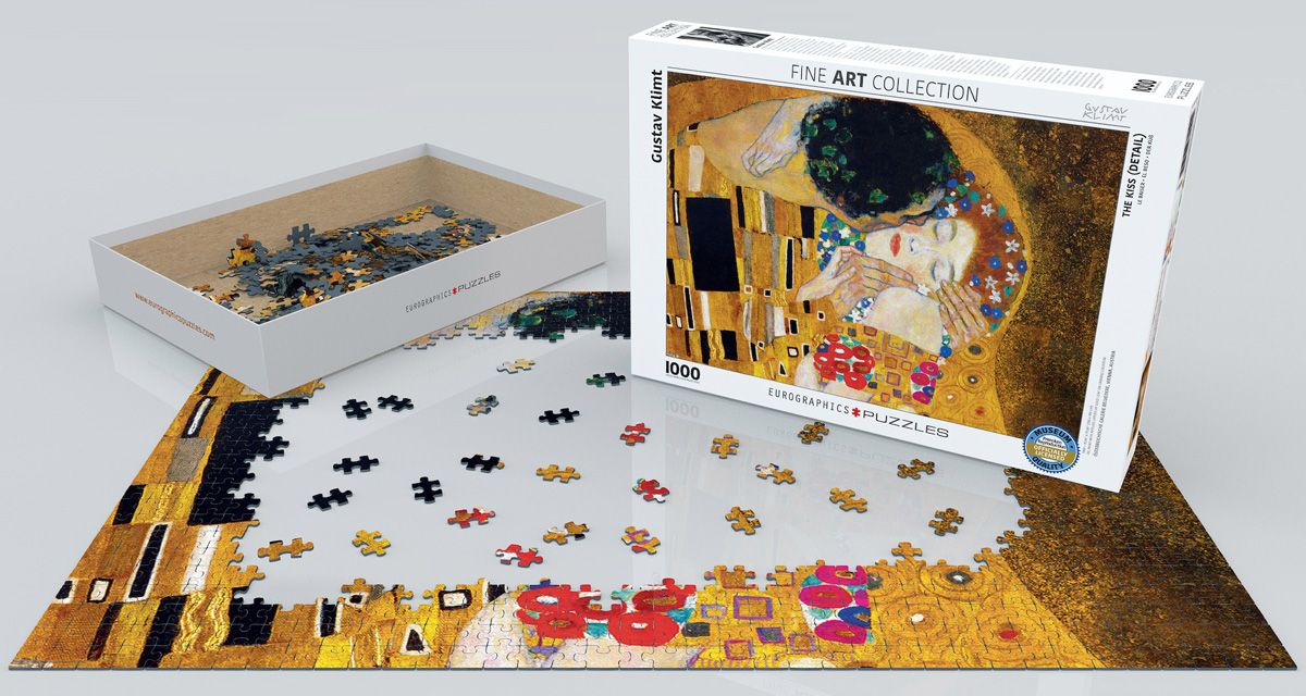The Kiss (Detail) By Gustav Klimtâ€™S - 1000 Pieces Puzzle