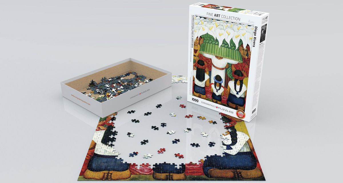 Flower Festival by Diego Rivera 1000 Pieces Puzzle